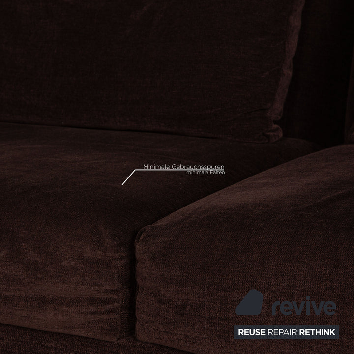 Brühl Moule Stoff Sofa Braun Ecksofa Couch Funktion Relaxfunktion
