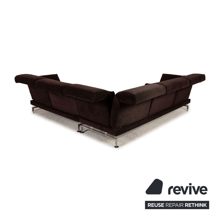 Brühl Moule Stoff Sofa Braun Ecksofa Couch Funktion Relaxfunktion