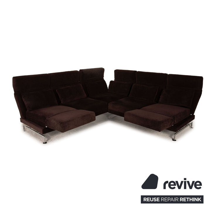 Brühl Moule Stoff Sofa Braun Ecksofa Couch Funktion Relaxfunktion