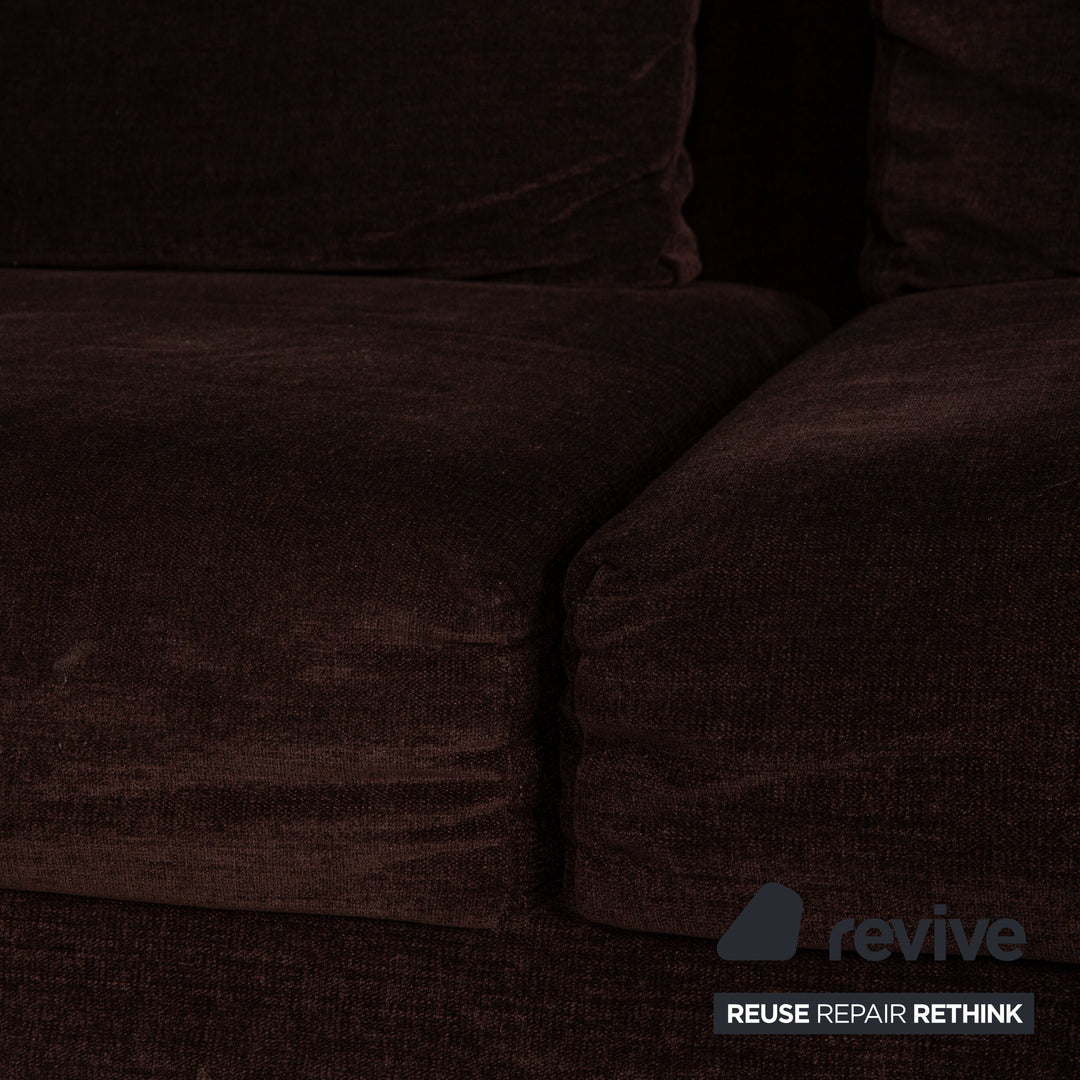 Brühl Moule Stoff Sofa Braun Ecksofa Couch Funktion Relaxfunktion