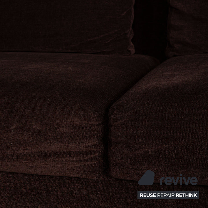 Brühl Moule Stoff Sofa Braun Ecksofa Couch Funktion Relaxfunktion