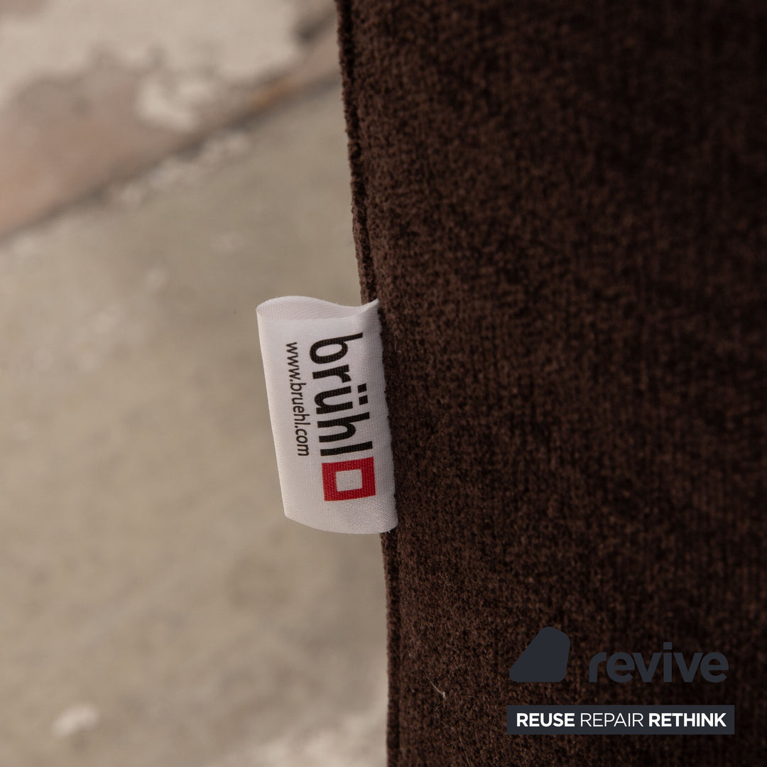 Brühl Moule Stoff Sofa Braun Ecksofa Couch Funktion Relaxfunktion