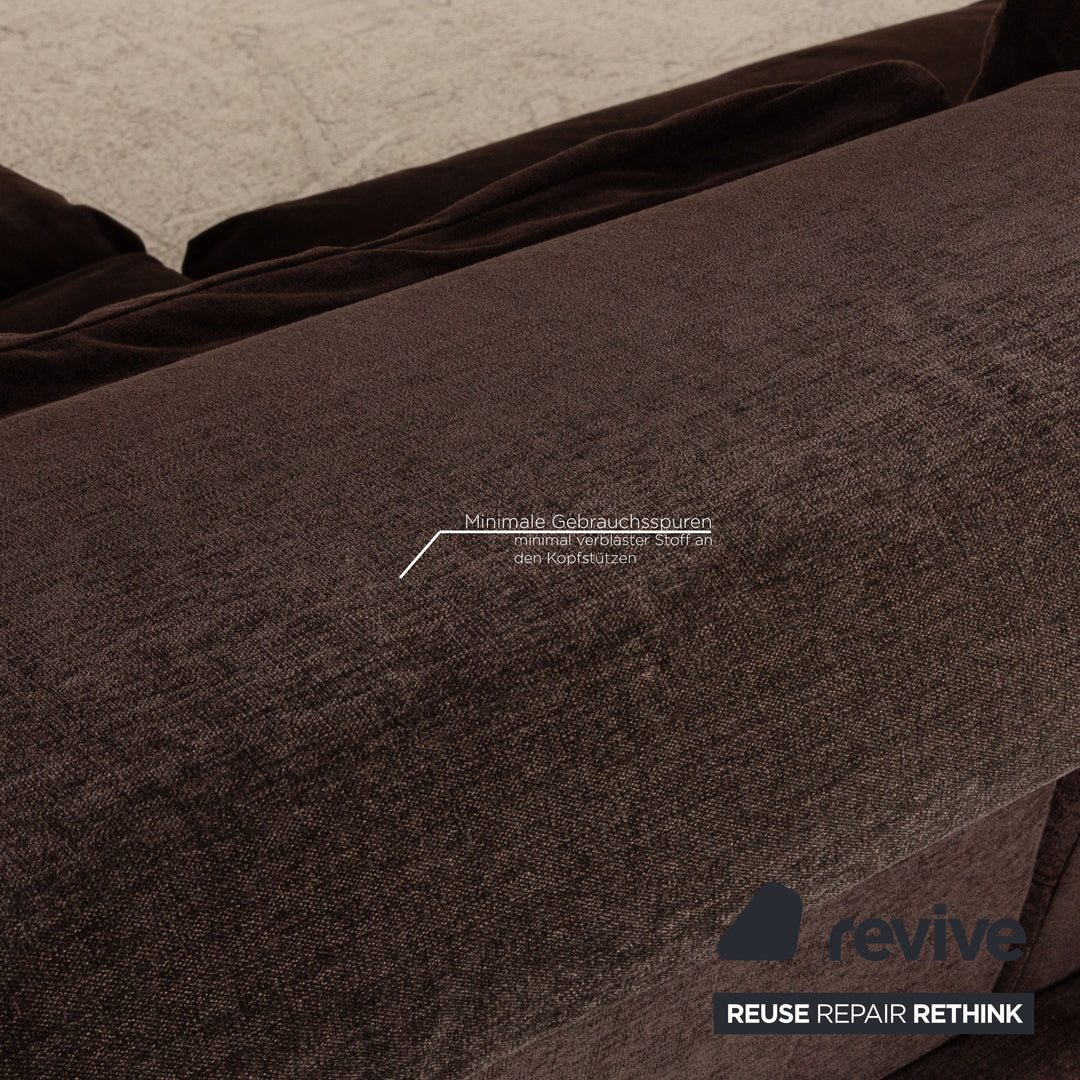 Brühl Moule Stoff Sofa Braun Ecksofa Couch Funktion Relaxfunktion