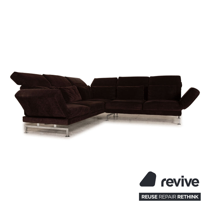 Brühl Moule Stoff Sofa Braun Ecksofa Couch Funktion Relaxfunktion