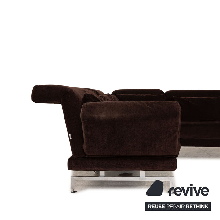 Brühl Moule Stoff Sofa Braun Ecksofa Couch Funktion Relaxfunktion