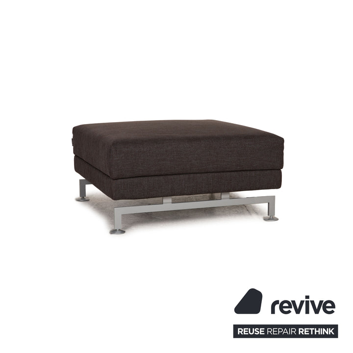 Brühl Moule Stoff Sofa Garnitur Anthrazit Ecksofa Hocker Funktion Relaxfunktion