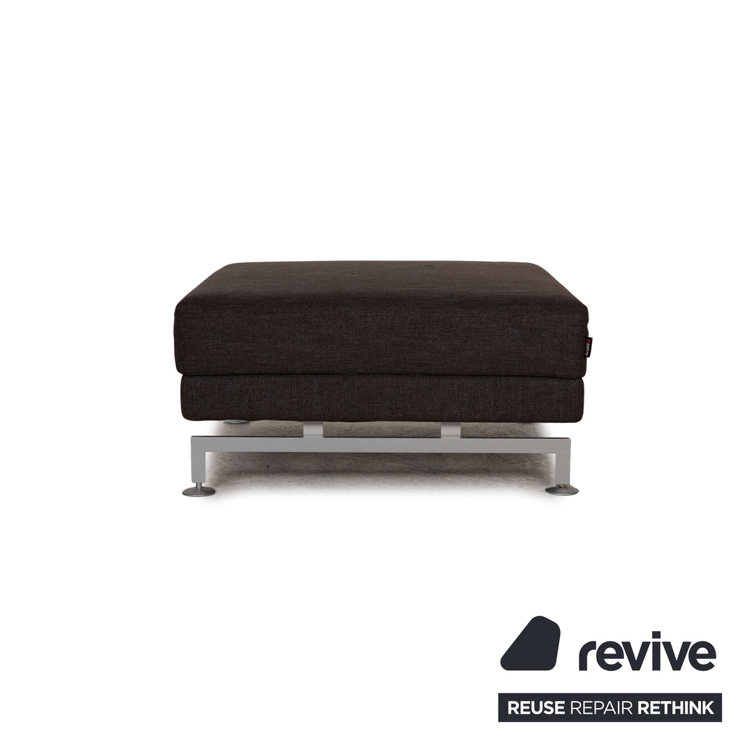 Brühl Moule Stoff Sofa Garnitur Anthrazit Ecksofa Hocker Funktion Relaxfunktion