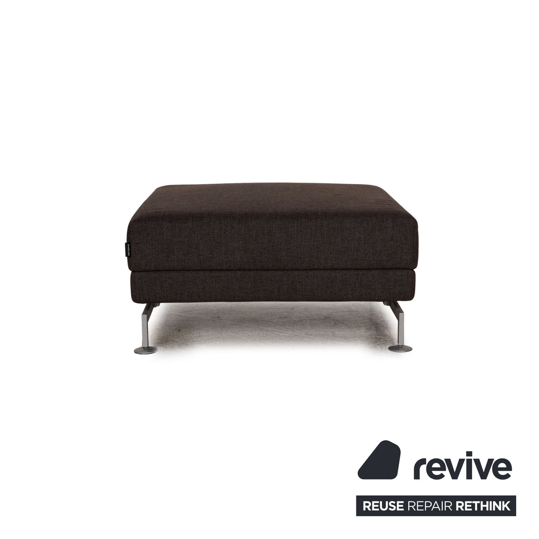 Brühl Moule Stoff Sofa Garnitur Anthrazit Ecksofa Hocker Funktion Relaxfunktion