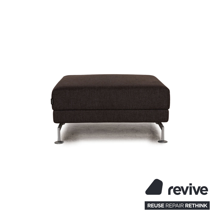 Brühl Moule Stoff Sofa Garnitur Anthrazit Ecksofa Hocker Funktion Relaxfunktion