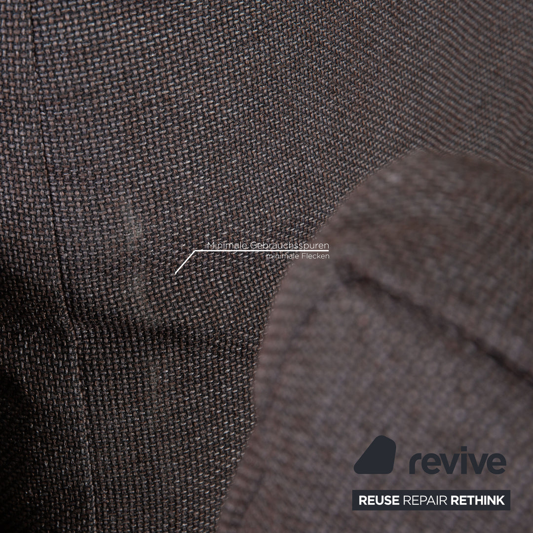 Brühl Moule Stoff Sofa Garnitur Anthrazit Ecksofa Hocker Funktion Relaxfunktion