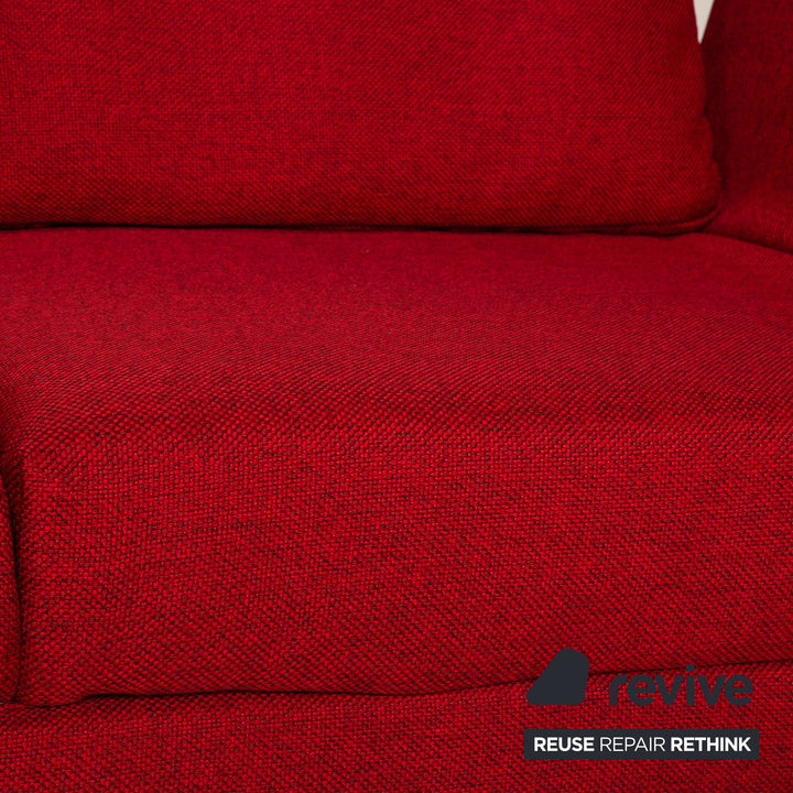 Brühl Moule Stoff Sofa Rot Zweisitzer Funktion Relaxfunktion Neubezug