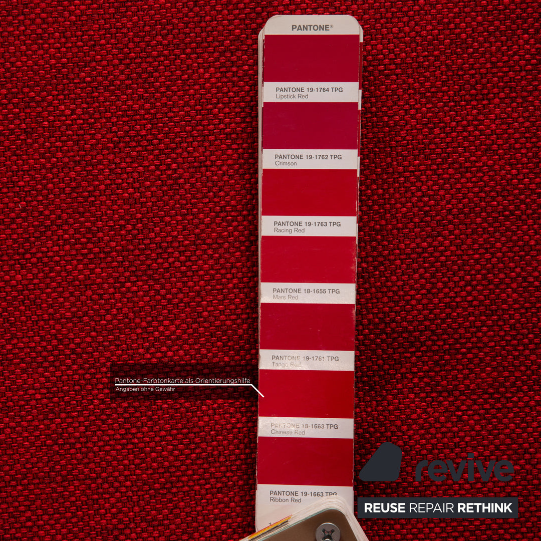 Brühl Moule Stoff Sofa Rot Zweisitzer Funktion Relaxfunktion Neubezug