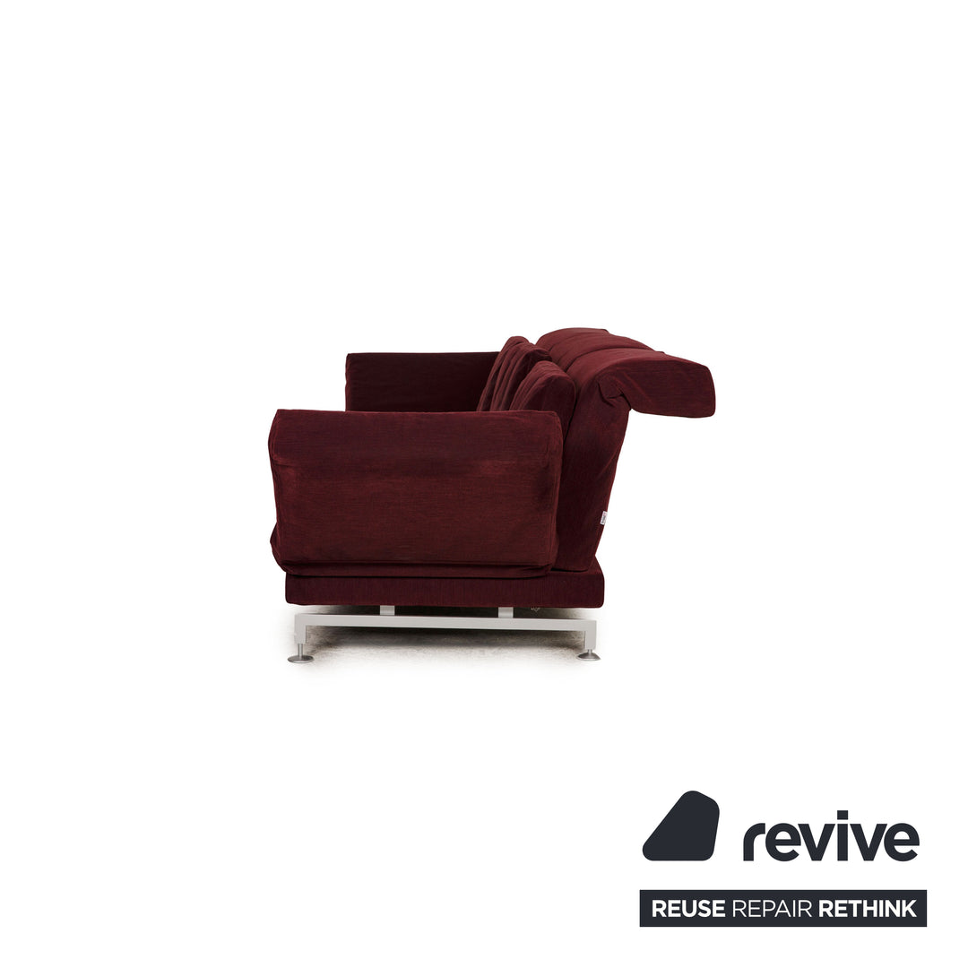 Brühl Moule Stoff Sofa Rot Dreisitzer Funktion Relaxfunktion Couch