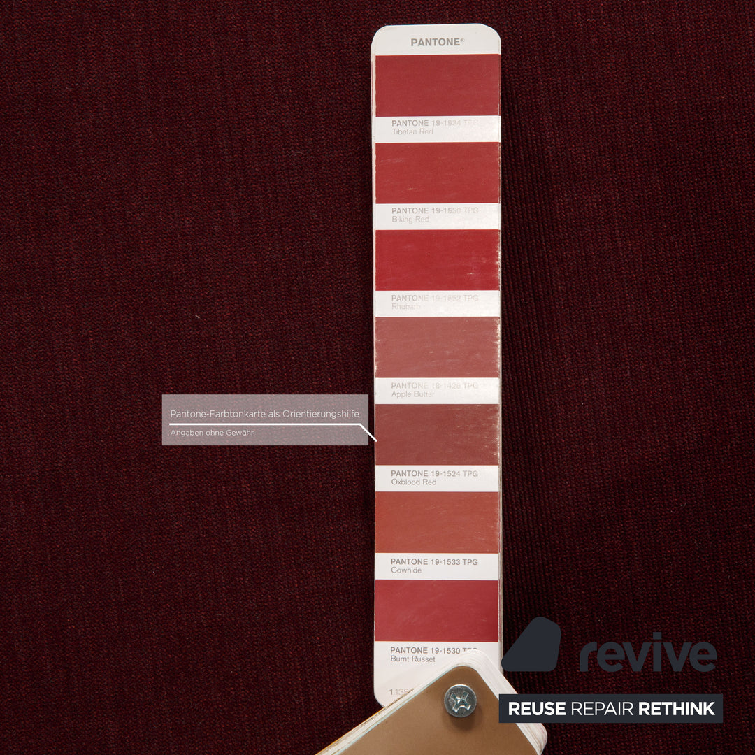 Brühl Moule Stoff Sofa Rot Dreisitzer Funktion Relaxfunktion Couch