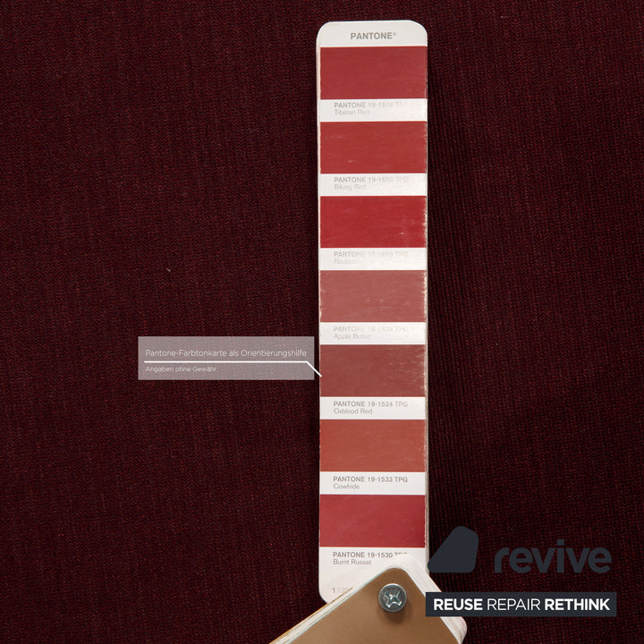 Brühl Moule Stoff Sofa Rot Dreisitzer Funktion Relaxfunktion Couch