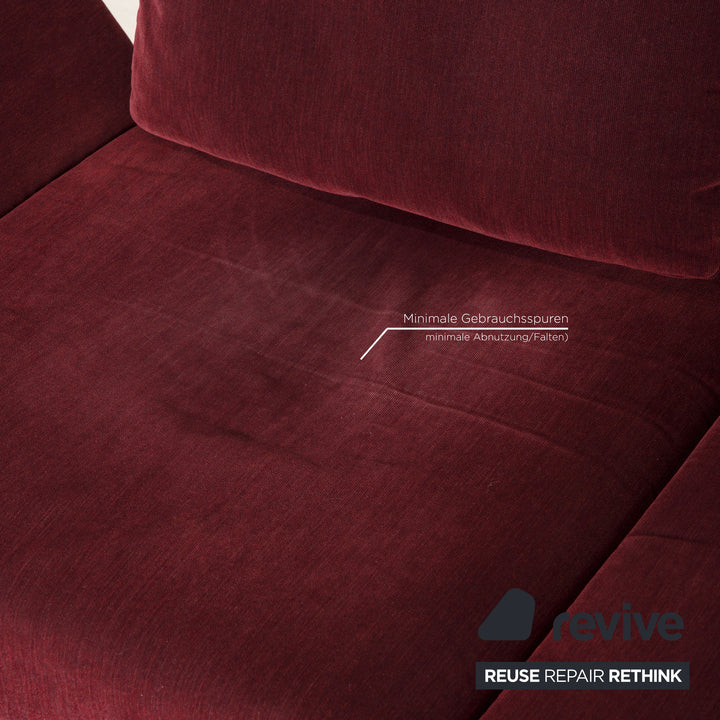 Brühl Moule Stoff Sofa Rot Dreisitzer Funktion Relaxfunktion Couch
