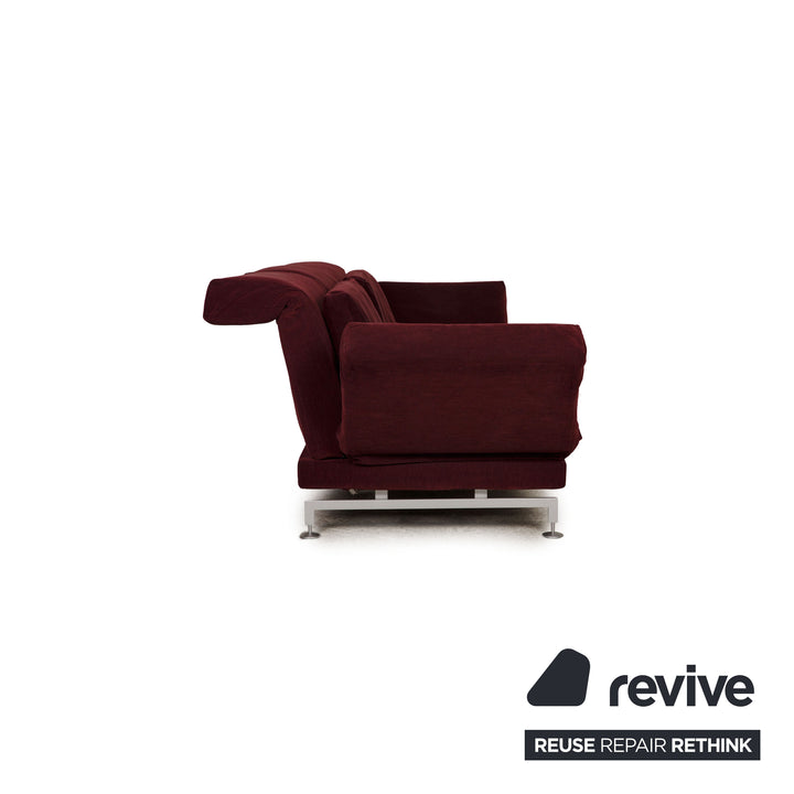 Brühl Moule Stoff Sofa Rot Dreisitzer Funktion Relaxfunktion Couch