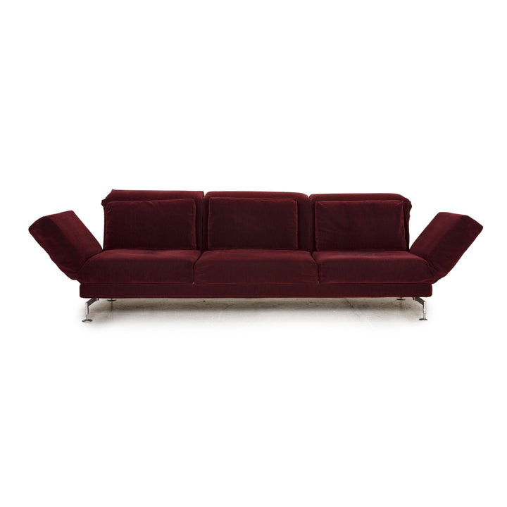 Brühl Moule Stoff Sofa Rot Dreisitzer Funktion Relaxfunktion Couch