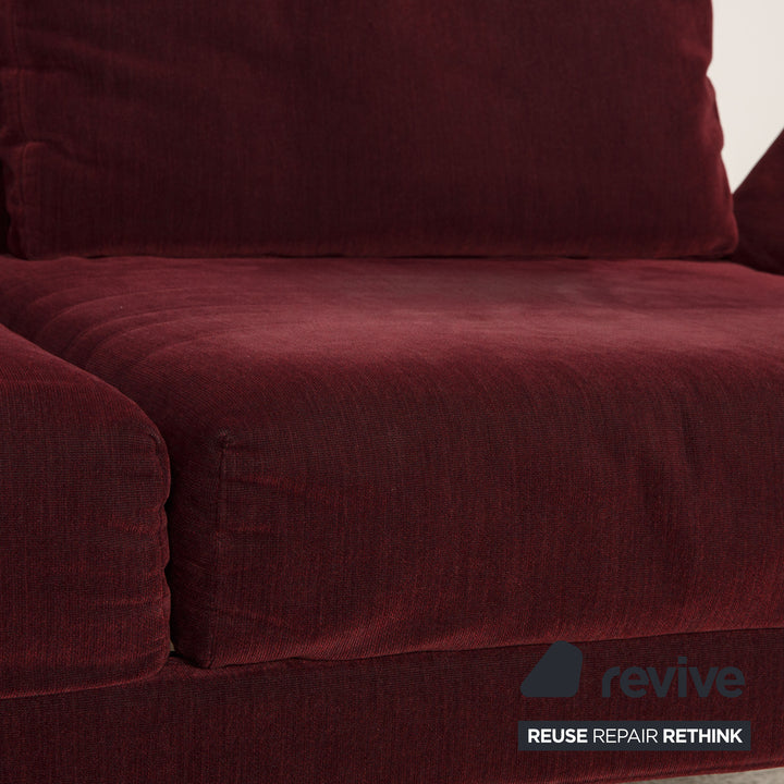 Brühl Moule Stoff Sofa Rot Dreisitzer Funktion Relaxfunktion Couch