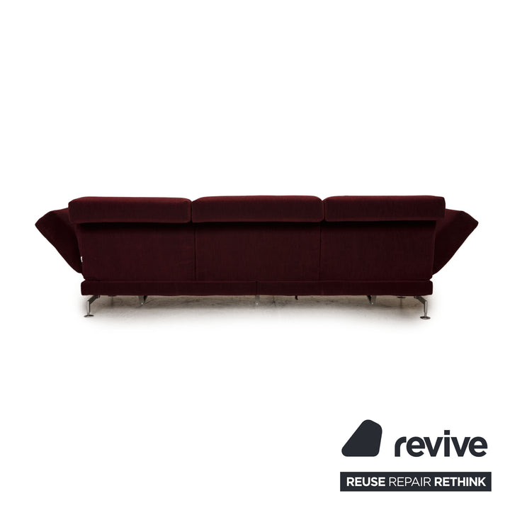 Brühl Moule Stoff Sofa Rot Dreisitzer Funktion Relaxfunktion Couch