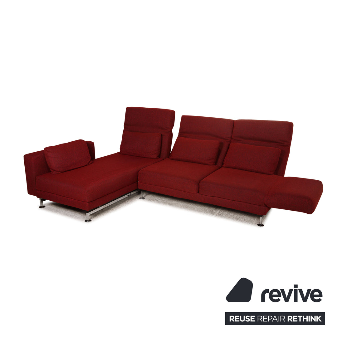 Brühl Moule Stoff Sofa Weinrot Ecksofa Couch Funktion