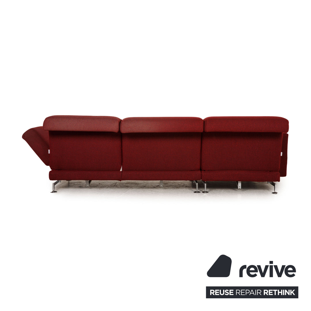 Brühl Moule Stoff Sofa Weinrot Ecksofa Couch Funktion