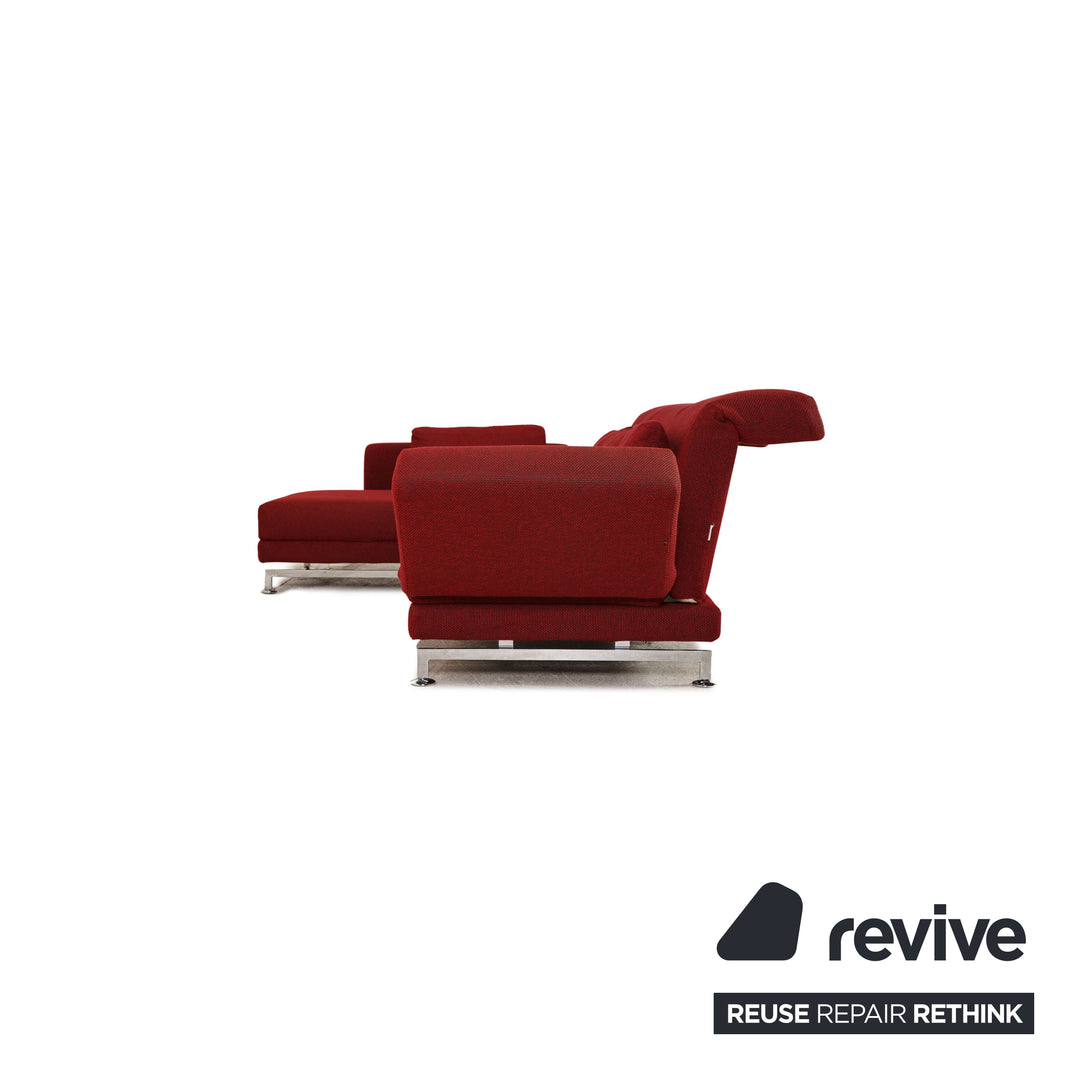 Brühl Moule Stoff Sofa Weinrot Ecksofa Couch Funktion