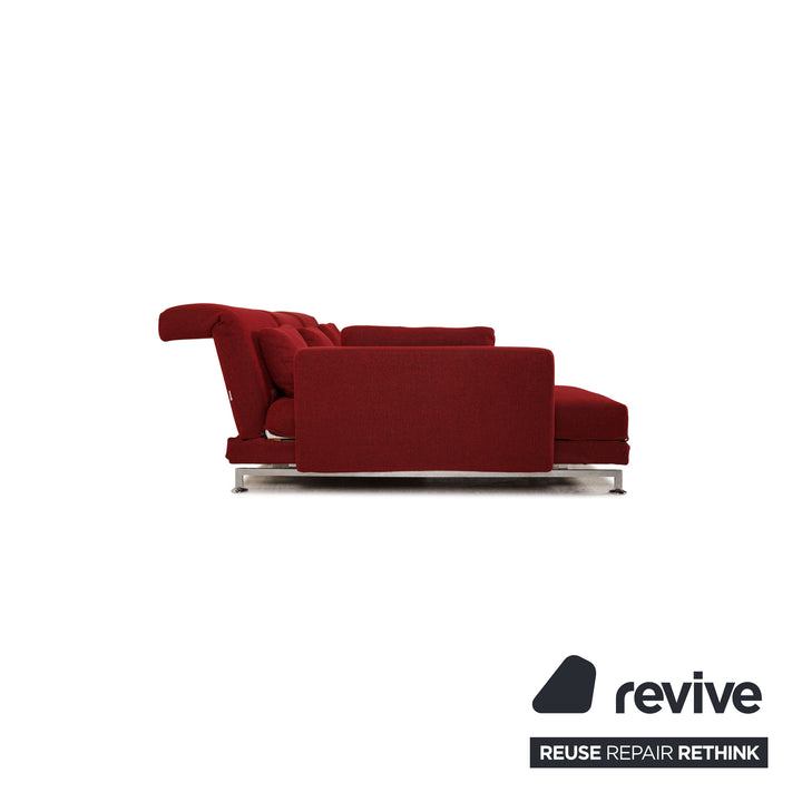 Brühl Moule Stoff Sofa Weinrot Ecksofa Couch Funktion