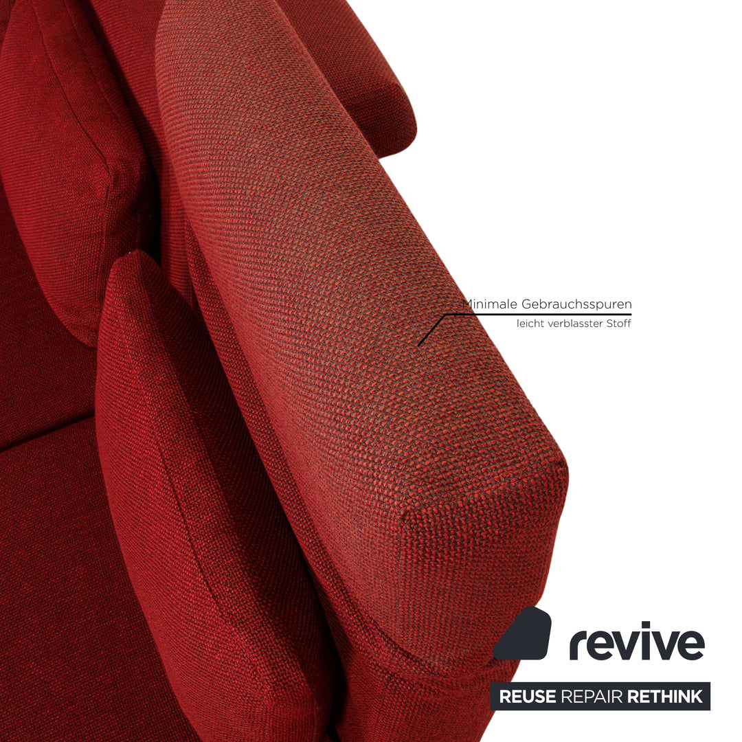 Brühl Moule Stoff Sofa Weinrot Ecksofa Couch Funktion