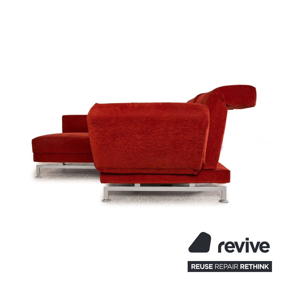 Brühl Moule Stoff Ecksofa Rot Orange Funktion Sofa Couch
