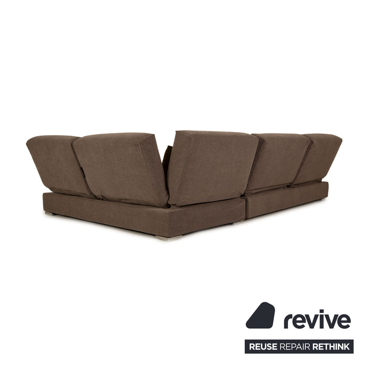 Brühl Nook Stoff Ecksofa Grau Sofa Couch Funktion Recamiere rechts