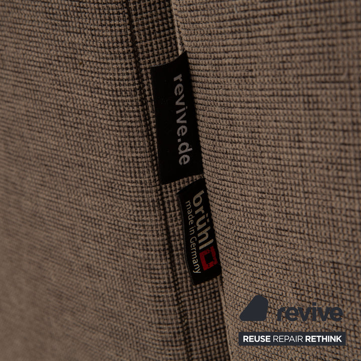 Brühl Nook Stoff Ecksofa Grau Sofa Couch Funktion Recamiere rechts