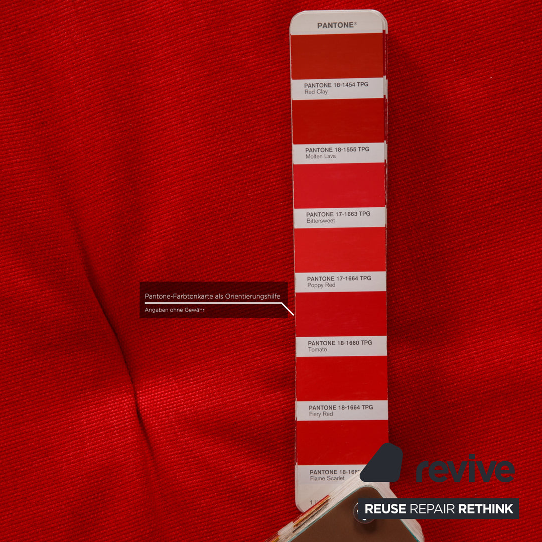 Brühl Quint Stoff Zweisitzer Rot Sofa Couch Schlaffunktion