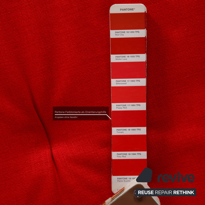 Brühl Quint Stoff Zweisitzer Rot Sofa Couch Schlaffunktion