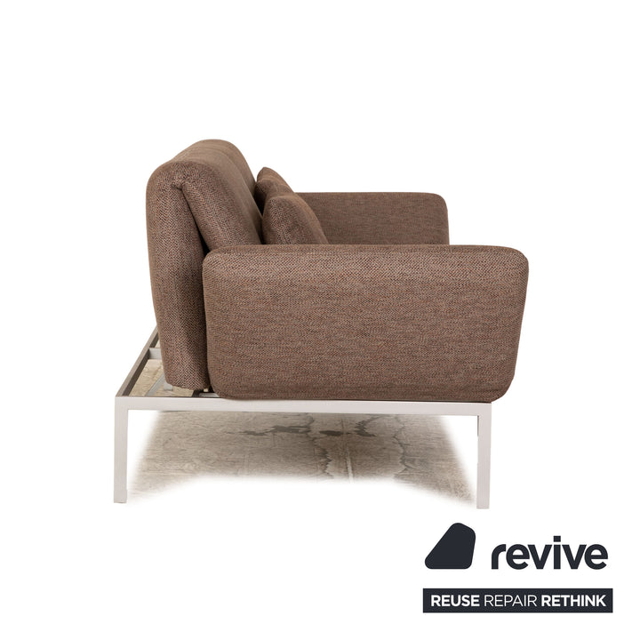 Brühl Roro Grau Zweisitzer Stoff Sofa Couch manuelle Relaxfunktion Schlaffunktion