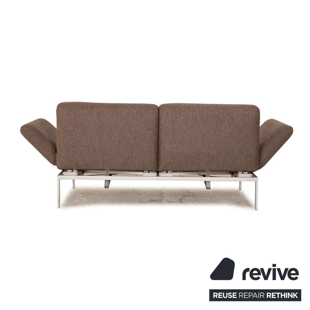 Brühl Roro Grau Zweisitzer Stoff Sofa Couch manuelle Relaxfunktion Schlaffunktion