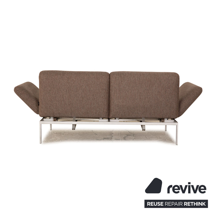 Brühl Roro Grau Zweisitzer Stoff Sofa Couch manuelle Relaxfunktion Schlaffunktion