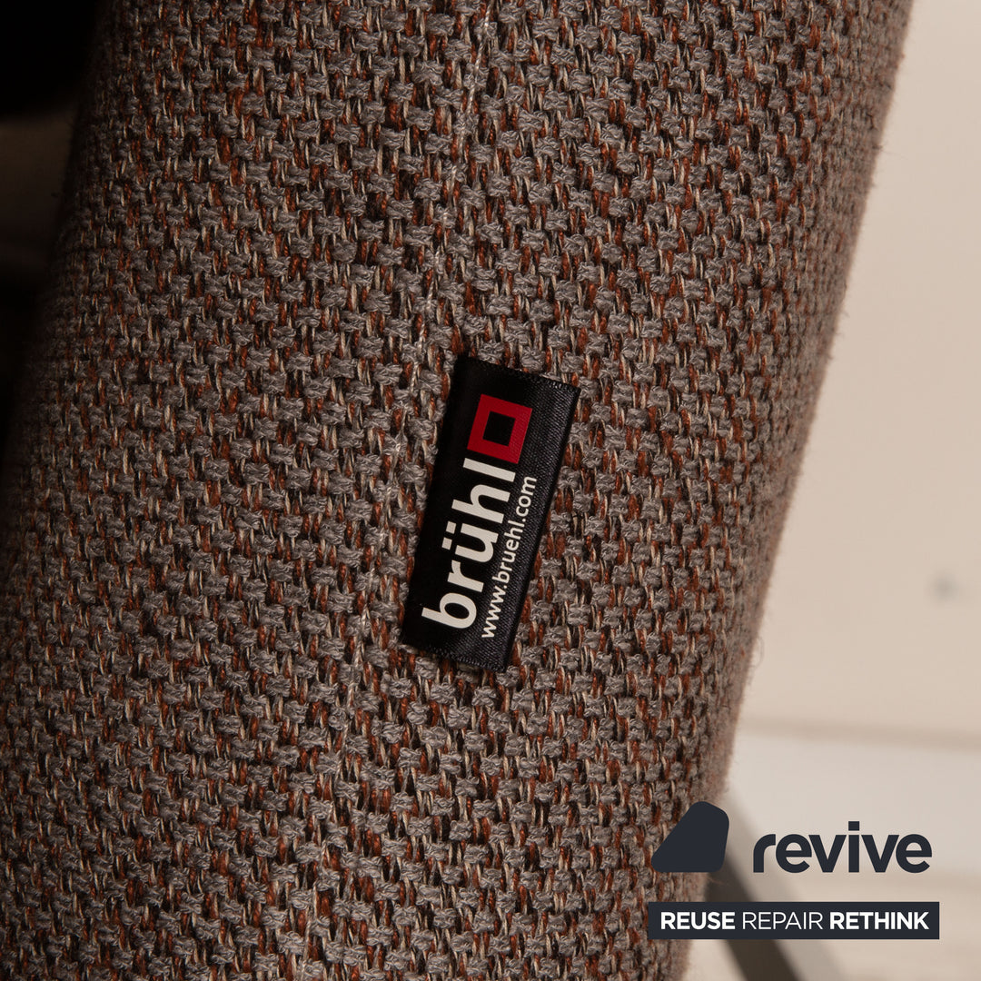 Brühl Roro Grau Zweisitzer Stoff Sofa Couch manuelle Relaxfunktion Schlaffunktion