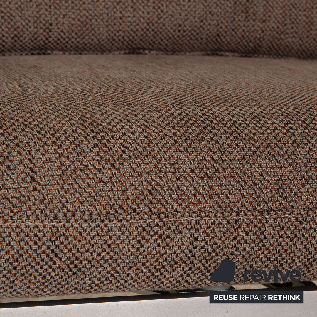 Brühl Roro Grau Zweisitzer Stoff Sofa Couch manuelle Relaxfunktion Schlaffunktion