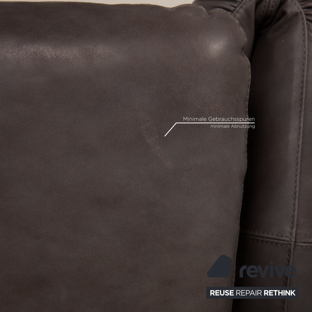 Brühl Roro Leder Sessel Grau Funktion