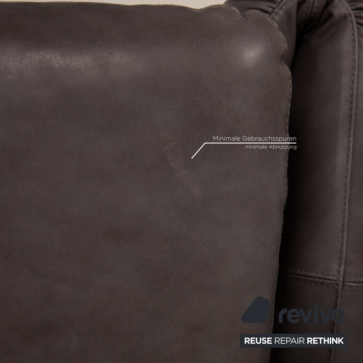 Brühl Roro Leder Sessel Grau Funktion