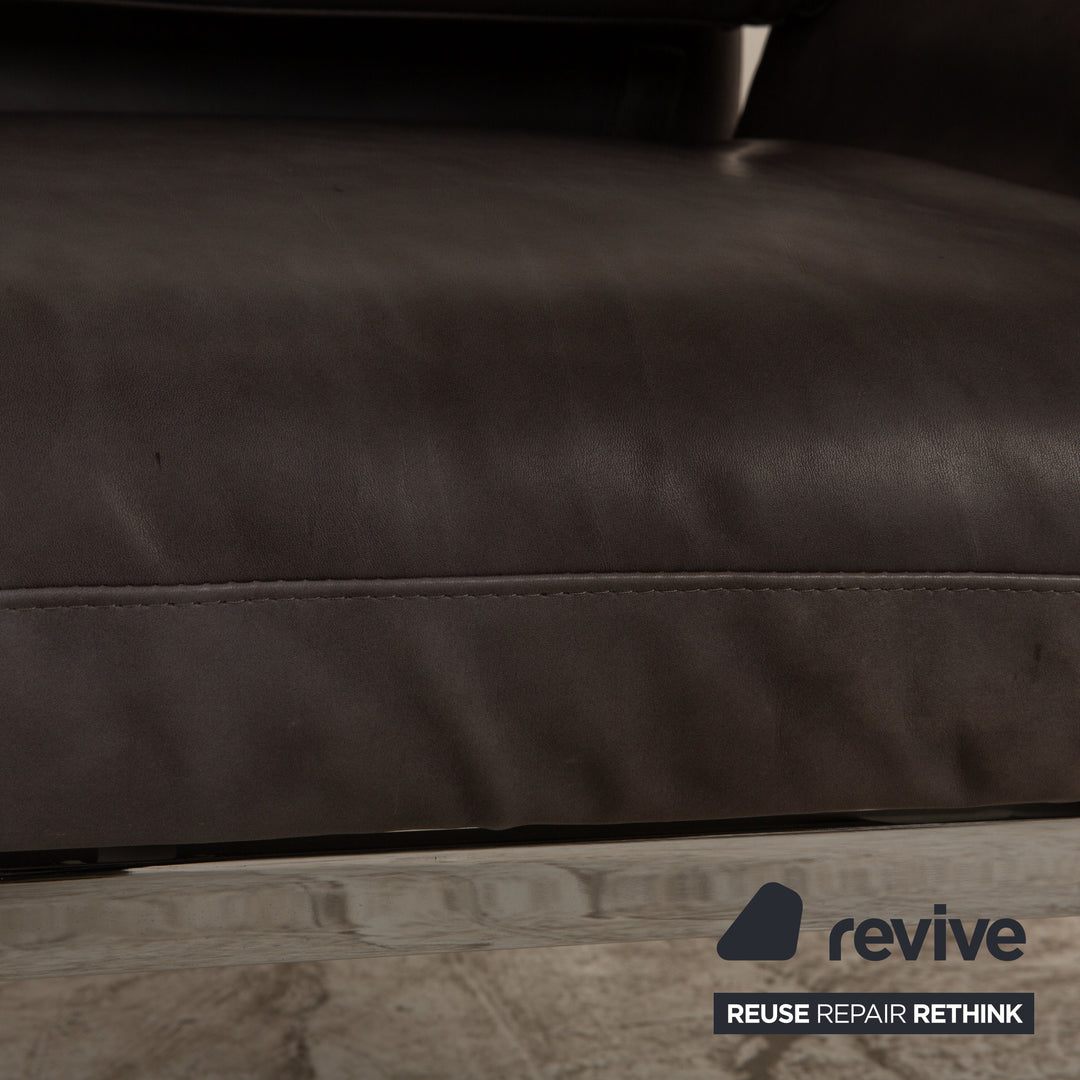 Brühl Roro Leder Sessel Grau Funktion