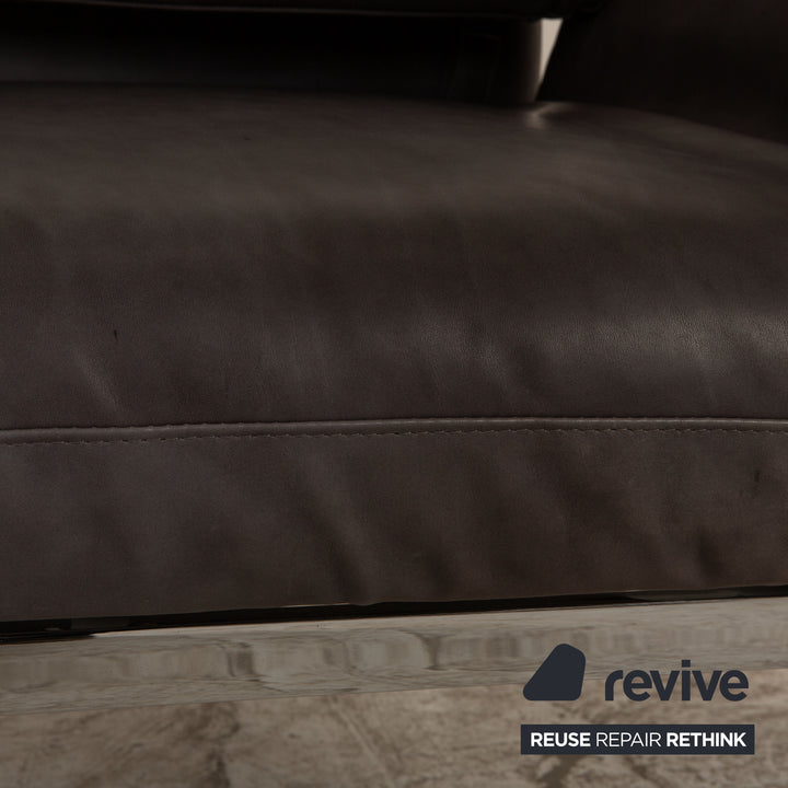 Brühl Roro Leder Sessel Grau Funktion