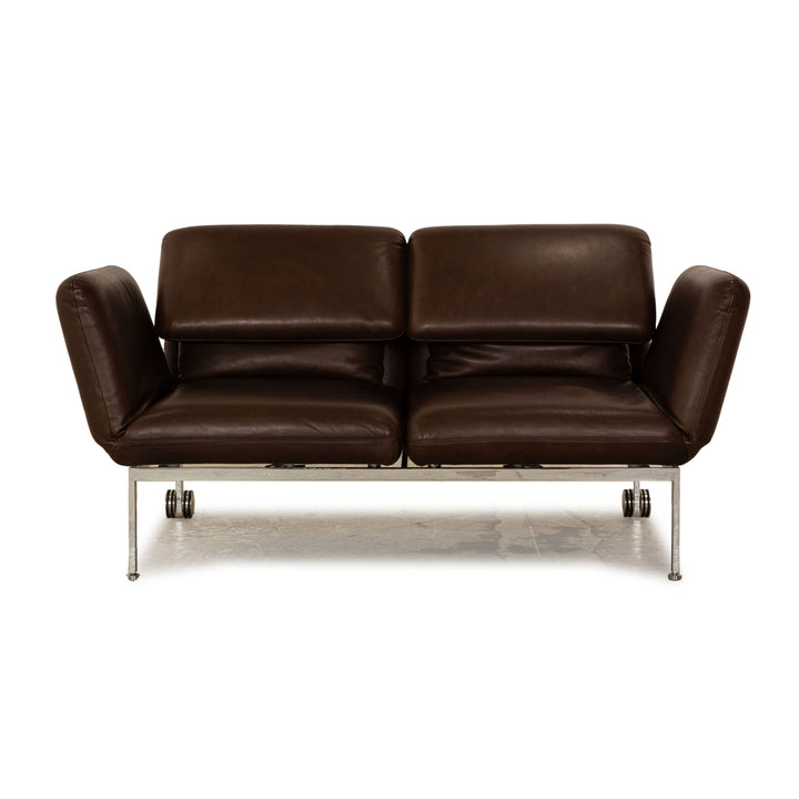 Brühl Roro Leder Zweisitzer Braun Sofa Couchmanuelle Funktion Schlaffunktion
