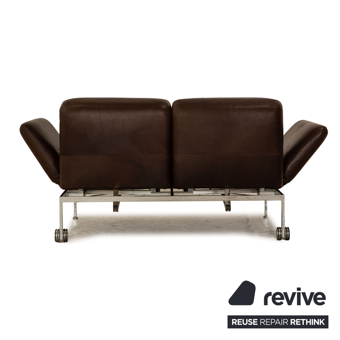 Brühl Roro Leder Zweisitzer Braun Sofa Couchmanuelle Funktion Schlaffunktion