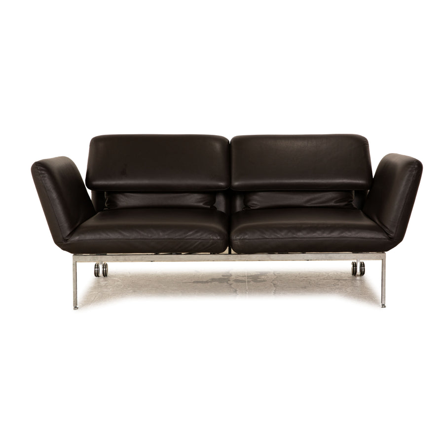 Brühl Roro Leder Zweisitzer Dunkelbraun manuelle Funktion Schlaffunktion Sofa Couch