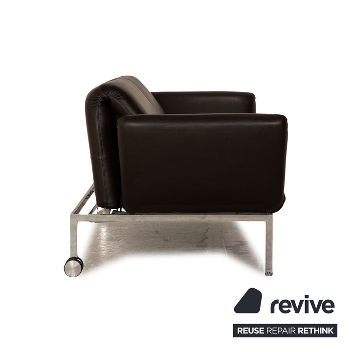 Brühl Roro Leder Zweisitzer Dunkelbraun manuelle Funktion Schlaffunktion Sofa Couch