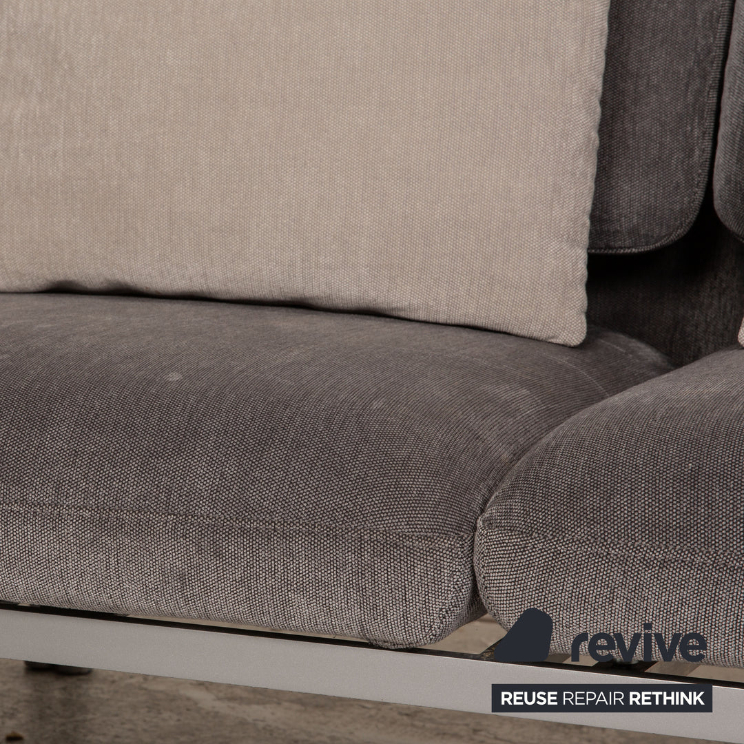 Brühl Roro fabric ESofa gray corner sofa couch function relax function sleeping function