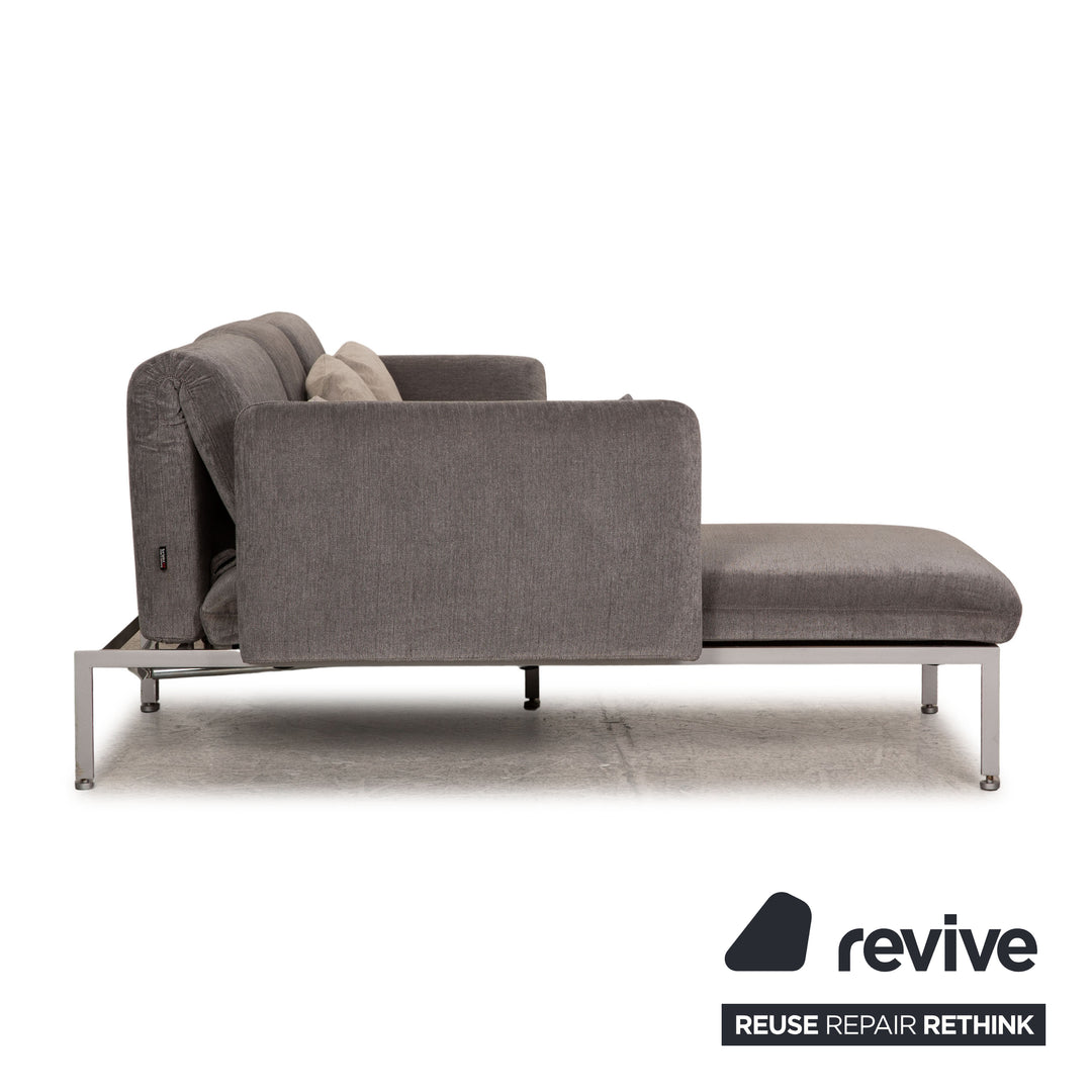 Brühl Roro fabric ESofa gray corner sofa couch function relax function sleeping function