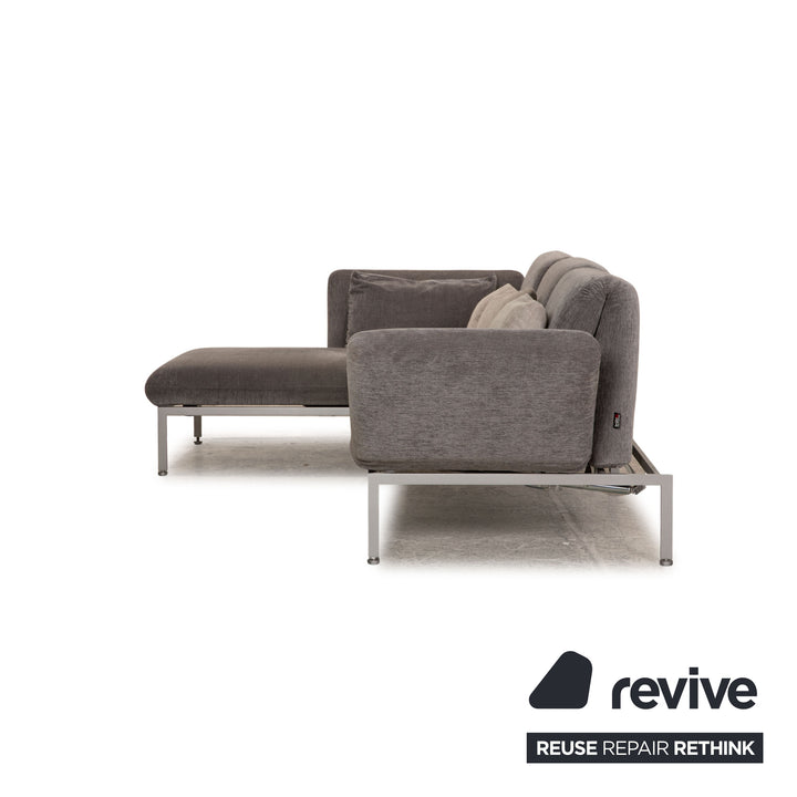 Brühl Roro fabric ESofa gray corner sofa couch function relax function sleeping function